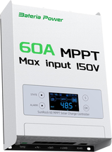 60A 12/24/36/48V MPPT Solar Charge Controller, 99.5% MPPT Efficiency Sol... - £258.12 GBP