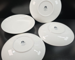 (4) Euro Ceramica White Bone China Pasta Bowls Set 10&quot; Smooth Serving Di... - $56.30