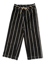 Urban Outfitters BDG Womens Jeans High Rise Striped Cropped Wide Leg Black Sz 26 - £12.75 GBP