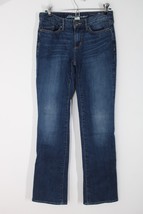 Eddie Bauer 0 Blue Truly Straight Bootcut Cotton Stretch Denim Jeans - £22.40 GBP
