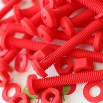 20 x Red Philips Pan Head Screws Polypropylene (PP) Plastic Nuts and Bol... - £18.08 GBP
