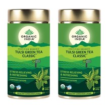 Organic India The Original Tulsi Green Tea 100g x 2 TIN pack - £26.74 GBP