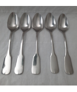 Ginkgo Helmick ~ Alsace  ~ Set 5 European Spoons 8 1/8&quot;  ~ Korea Stainle... - £96.87 GBP