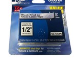 NEW 2 Pack Brother P-Touch TZe-131 1/2&quot; Black Print Clear Label Tape TZ-131 - $14.84