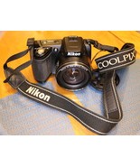 Nikon CoolPix L110 12.1 MP Black Digital Camera Works Great no charger - $166.47