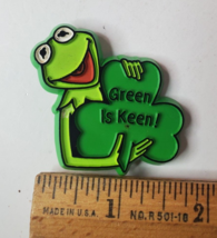 Kermit the Frog Green Is Keen Shamrock St. Pat&#39;s Lapel Pin 1980 Henson H... - £11.03 GBP