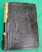 1903 Heilige Schrift Die Bibel Holy Bible In German Leather Bound Embossed Vtg - £60.81 GBP