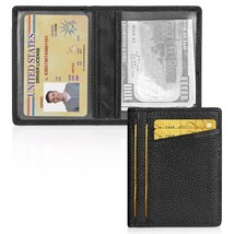 Slim Minimalist Wallet - Premium Leather RFID Blocking Front Pocket Wall... - £15.92 GBP