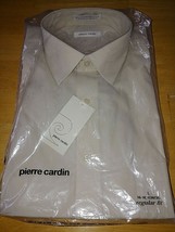 PIERRE CARDIN MEN&#39;S LS DRESS SHIRT-16/16.5 X 34/35-NIP-$40-COLOR &quot;SAND&quot;-... - £17.40 GBP