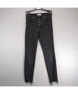 Madewell 9&quot; High Rise Skinny Jeans Women&#39;s 28 Stretch 28x27&quot; Black Butto... - $459.38 MXN