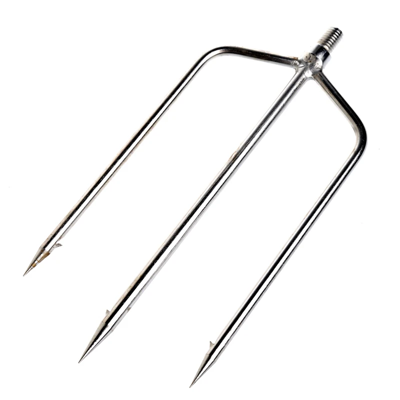 Stainless Steel Prong Harpoon Fish Spear Fork Fishing Ice Breaker Drill Fishing  - £28.46 GBP