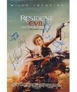 RESIDENT EVIL CAST Signed Poster X7 - The Final Chapter Milla Jovovich +... - £360.98 GBP