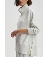 Varley Barker Oversized High Neck Sweater Oversized  Side Zipper Detail ... - $832.63 MXN