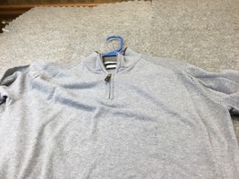 Peter Millar 1/4 zip pullover Gray 55% merino wool sweater Men’s Medium L/S - $15.83