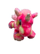 Aurora World Unicorn Pink tye dye 7 1/2&quot; Plush 2020 Stuffed Horse - $6.65