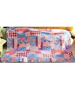 Patriotic Red White Blue  Cotton Tablecloth - €24,02 EUR