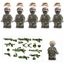 5pcs Modern US Army Marine Corps Squadron Soldiers Minifigures Accessories - £14.15 GBP