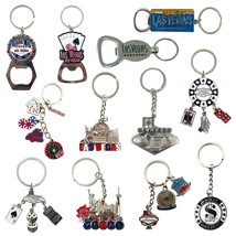 12 Pcs Las Vegas Keychain Metal Ring, 4 Bottle Openers, Poker Chip, Nevada - $16.82
