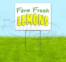 Farm Fresh Lemons 18x24 Yard Sign Corrugated Plastic Bandit Lawn Usa Produce - £22.41 GBP+