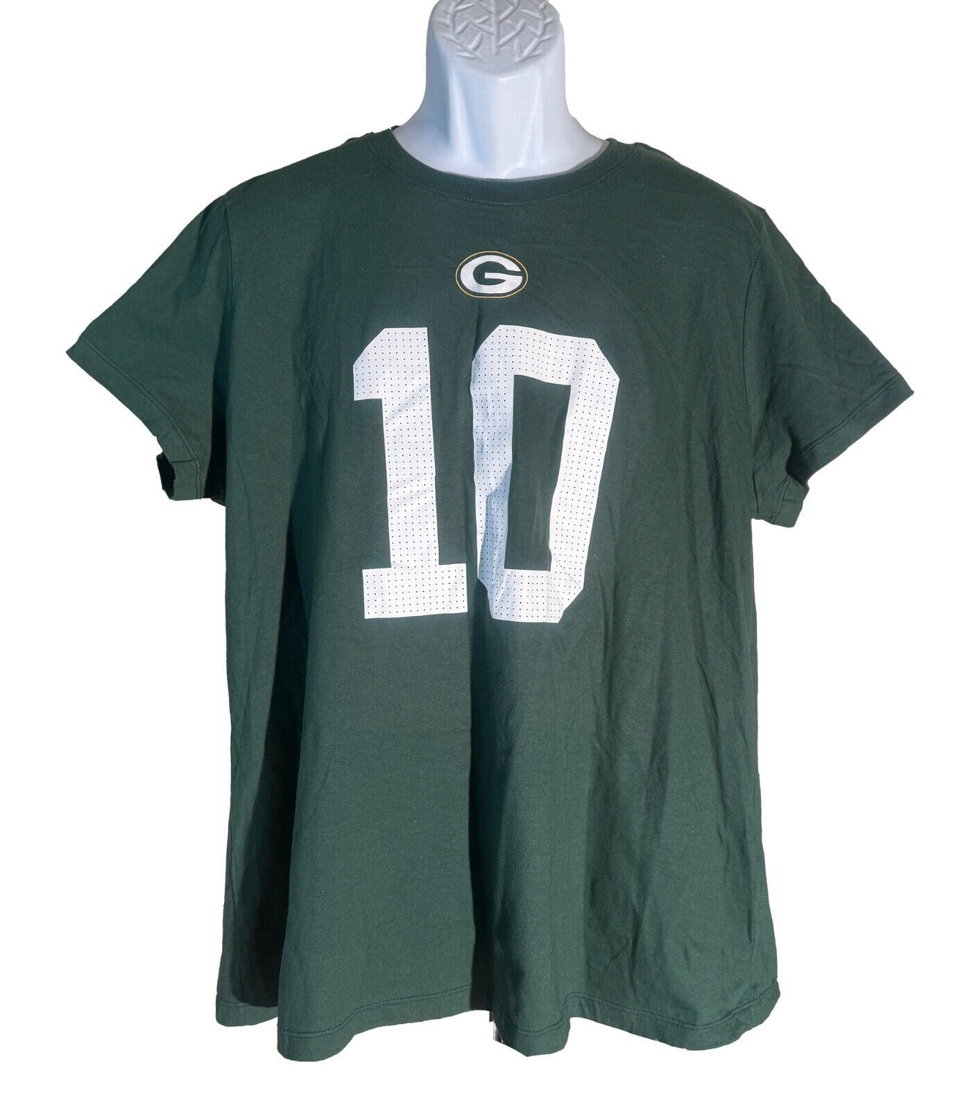 NIKE NFL GREEN BAY PACKERS JORDAN LOVE #10 Short Sleeve T-Shirt Green XX... - $14.84