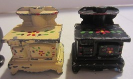 Vintage  Cast Iron Sewing Machine and stove salt and pepper shakers  - $47.50