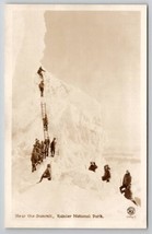 Climbing Gibraltar Mt Rainier Washington RPPC Postcard W25 - £11.76 GBP