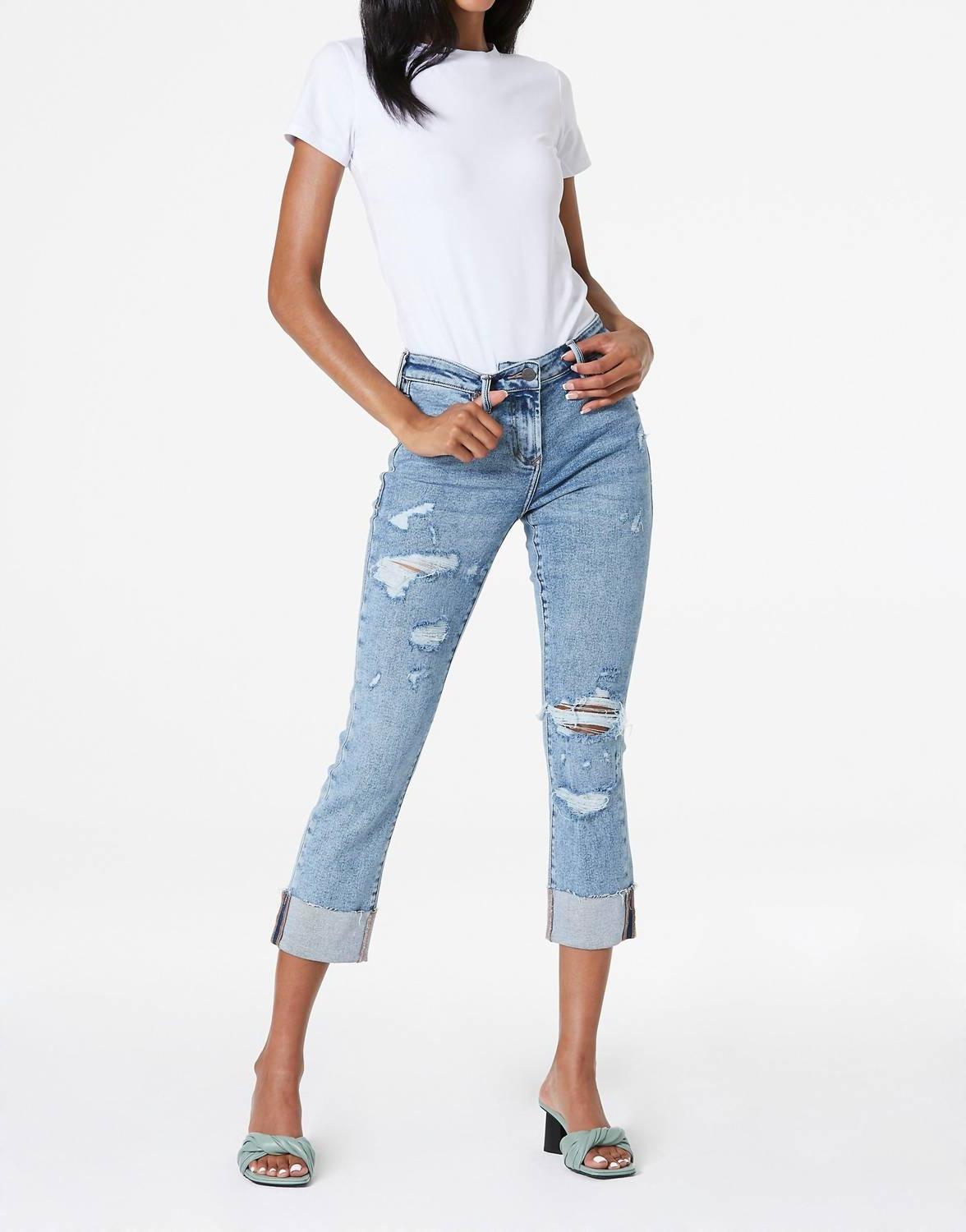 Dear John Denim Blaire Cuffed Slim Straight Leg Jean Glass Beach - $71.00