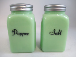 Jadeite Arch Salt and Pepper Set Green Retro Reproduction MCM Style - £15.62 GBP