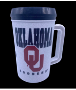 Vintage OU Sooners Super Thermo Drink Cup Mug Lid Lidded Oklahoma Betras... - $39.92 CAD
