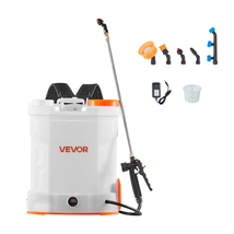 VEVOR Battery Powered Backpack Sprayer, 3.2 Gal, 2 Retractable Wands &amp; 5... - $59.99