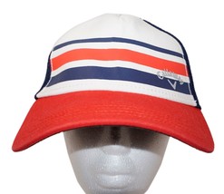 Vintage Callaway Golf Hat - Blue Red White Stripe Mesh - Adult Cap L/XL ... - £11.79 GBP