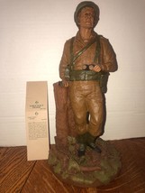 1984 Tom Clark WWII Soldier Signed Figurine Resin 13&quot; Tall - £39.28 GBP