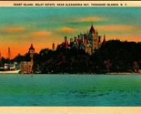 Boldt Estate Heart Island Thousand Islands NY New York Linen Postcard - £3.12 GBP