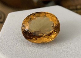 14.69 ct. Brazilian Shaman&#39;s Citrine, Faceted Oval Gem - The Voodoo Estate - £148.71 GBP