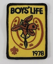 Vintage 1978 Boys Life Twill Yellow &amp; Black Boy Scouts BSA Camp Patch - £9.41 GBP