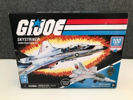 GI JOE SKYSTRIKER JET 100 PC Construction Set With Action Figure Mini Bu... - £11.78 GBP