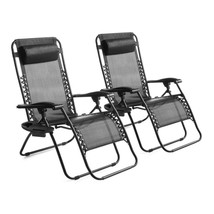 Zero Gravity Outdoor Patio &amp; Beach Chair Lounger With Padded Headrest , ... - $123.45
