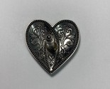 Ganz Heart Shaped Ring Holder Shiny Rhodieum  jewelry storage vanity decor - $6.08