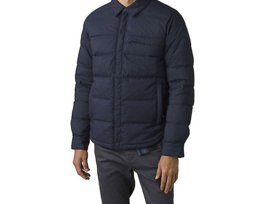 New NWT L Mens Coat Prana Pinchot Shirt Jacket Wind Warm Nautical Blue Navy $250 - £185.10 GBP