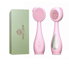 Facial cleansing silicone brush Natural Jade Facial Massager Rechargable Pink - £35.92 GBP