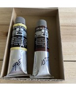 Lot of 2 - Rembrandt Oil Paint 40ml - Vintage 378 Red &amp; 239 Yellow - $37.15