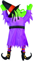 Gemmy 70772 Witch Hanging from Roof Airblown Inflatable, Purple - £103.93 GBP