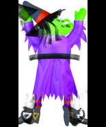 Gemmy 70772 Witch Hanging from Roof Airblown Inflatable, Purple - $2,413.00 MXN