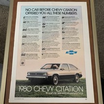 1980 Chevrolet Citation Vintage Original Print Ad 8.5 x 11&quot; - $8.38