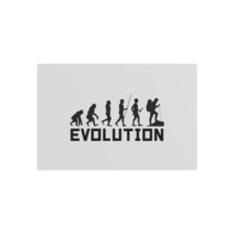Personalized Evolution Silhouette Metal Art Sign - White Matte Finish - ... - $43.26+