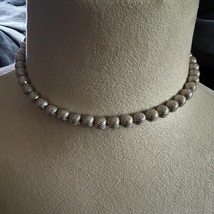 Vintage MONET Silver Tone Ball Beaded Necklace 15” Signed - $298.75 MXN