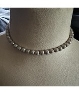 Vintage MONET Silver Tone Ball Beaded Necklace 15” Signed - $15.99