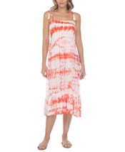 Raviya Womens Tie-Dye Cover-Up Midi Dress Color Coral Tie-Dye Size Small - £28.04 GBP