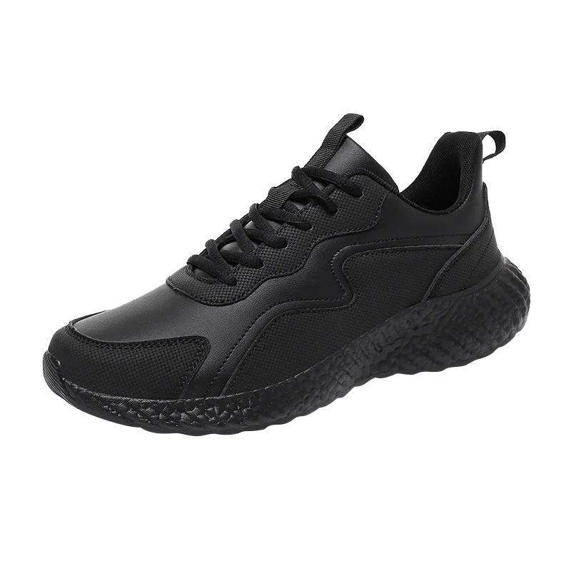 Men&#39;s Leather Sports Shoes Luxury Designer Shoes Lazy Black Casual Shoes... - £43.33 GBP