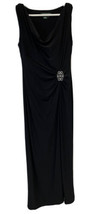 Ralph Lauren Evening Formal Dress Black Brooch EPOC 6P - $128.67